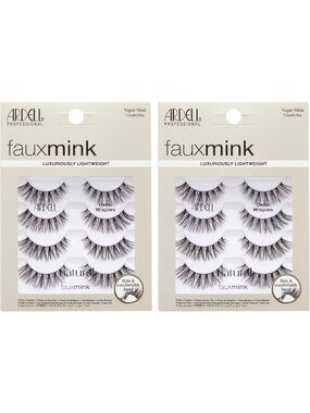 Lightweight Faux Mink Demi Wispies False Eyelashes - 8 Pairs, Natural Look